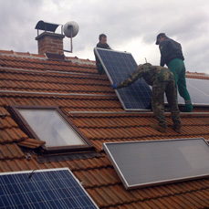 Reference, solární panely, realizace